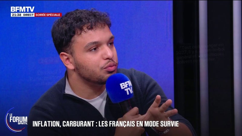 FORUM BFMTV - Vie chère: "J'en ai marre d'entendre les politiques répéter toujours la même chose", dénonce Iliès, étudiant et militant anti-raciste