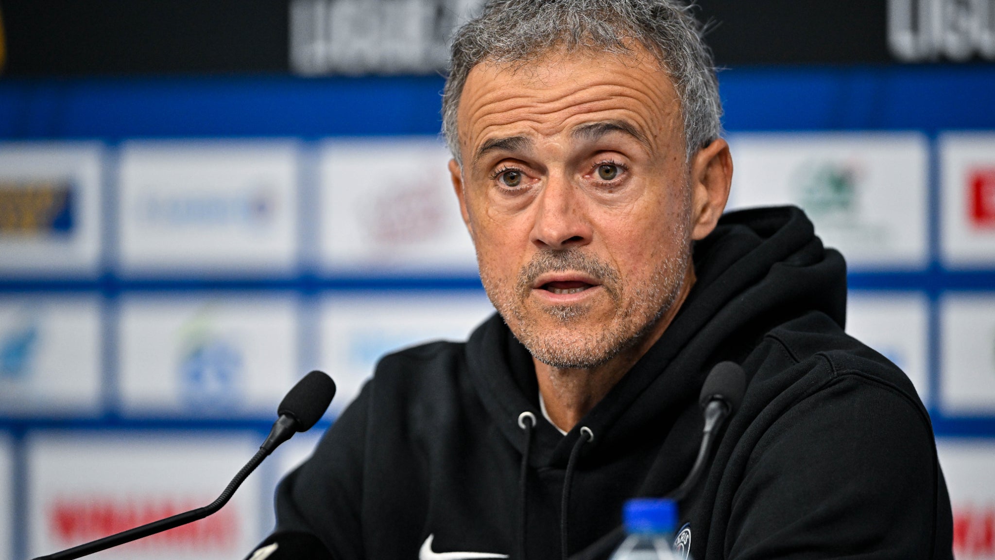 Luis Enrique avec le PSG, le 17 octobre 2026