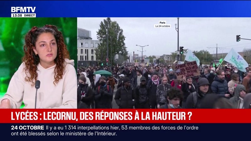 Manifestations du 24 octobre: "Il faut [que le gouvernement] réponde à nos revendications", martèle Coppélia Moreau, membre du comité de mobilisation de l'Interfac IDF