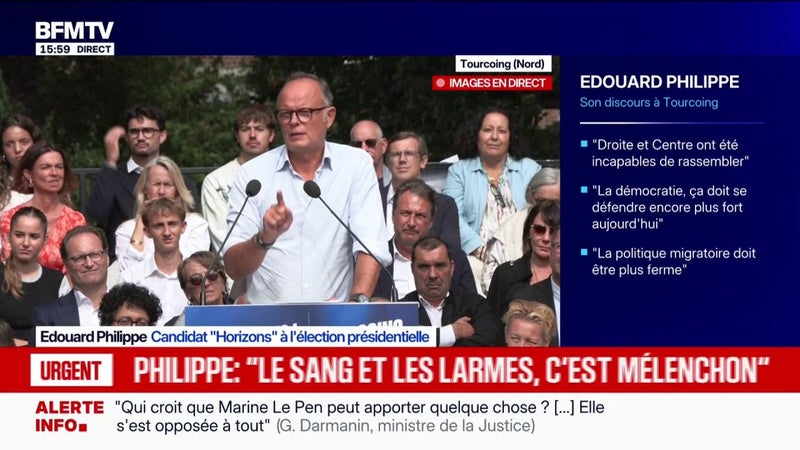 Retraites: Marine Le Pen a "inventé la réforme qui aggrave le déficit", estime Édouard Philippe, candidat Horizons à l'élection présidentielle