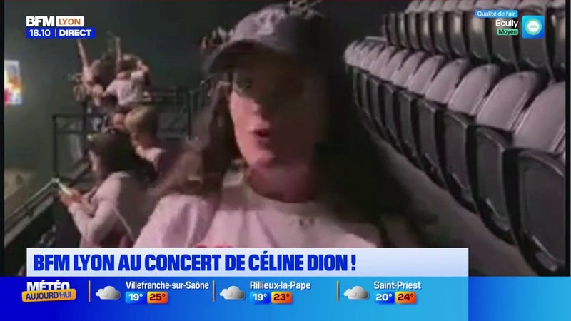 Notre journaliste BFM Lyon en direct du concert de Céline Dion à Paris