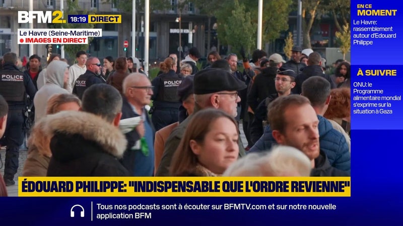 17 octobre: un rassemblement autour du maire du Havre, Édouard Philippe, perturbé par des manifestants
