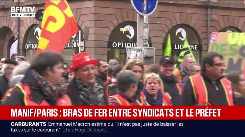 Mobilisation du 31 octobre: la préfecture de police de Paris refuse le parcours de l'intersyndicale et propose un itinéraire reliant la porte de Bagnolet à la porte de Charenton