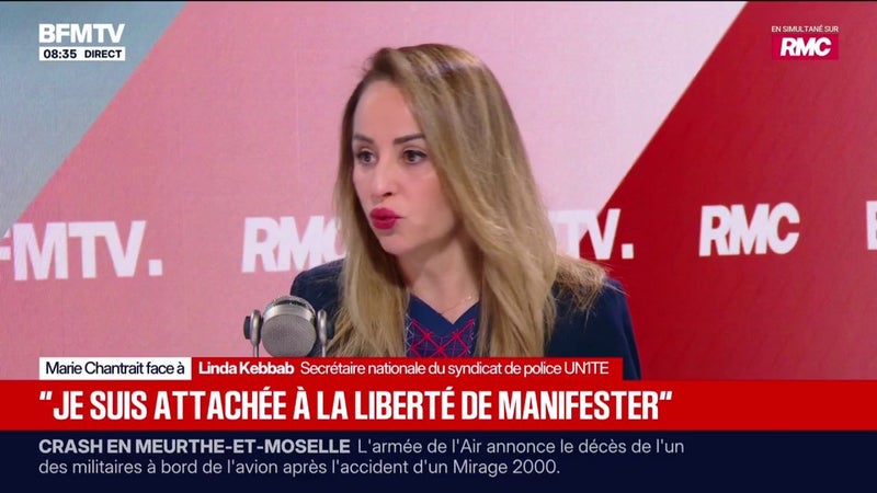 "Ce que l'on demande c'est juste avoir un déploiement qui soit à la hauteur", déclare Linda Kebbab, secrétaire nationale du syndicat de police UNITÉ