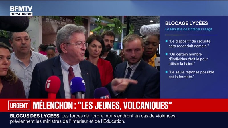 Blocage des lycées: Jean-Luc Mélenchon dénonce une "surrenchère" du Premier ministre pour "déchaîner des forces de police"