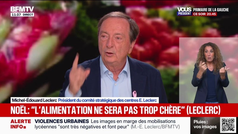 "Tous nos premiers prix ont le Nutri-score", affirme Michel-Édouard Leclerc, président du comité stratégique des centres E.Leclerc