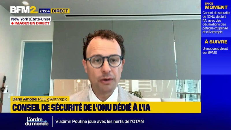IA: "Nous ralentirons autant que nécessaire pour faire en sorte que chaque nouvelle technologique de l'IA que nous déployons soit véritablement sûre", déclare Dario Amodei, PDG d'Anthropic