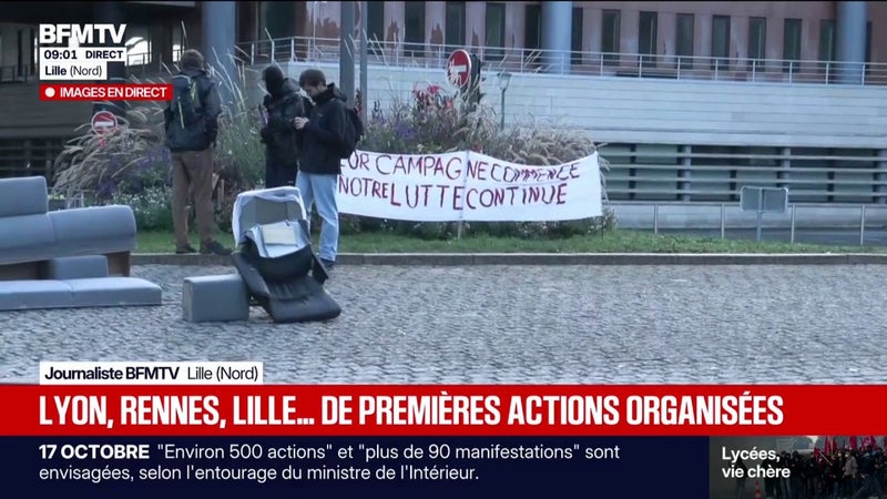 Manifestations du 17 octobre: premiers rassemblements à Lille