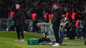 Roberto De Zerbi lors du match PSG-OM (5-0, L1), le 8 février 2026