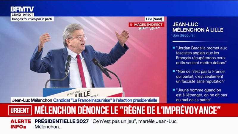 Jean-Luc Mélenchon, candidat de La France insoumise à l'élection présidentielle, déplore la manière dont l’État a géré les mégafeux de cet été