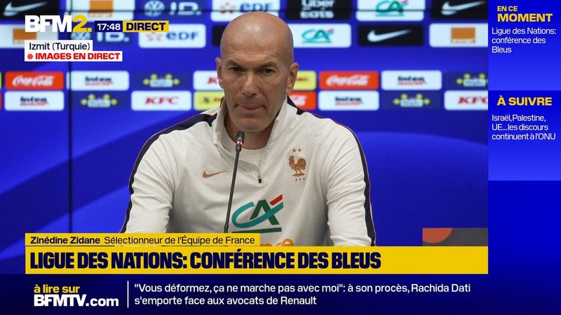 Ligue des Nations: Un journaliste demande un autographe à Zinédine Zidane