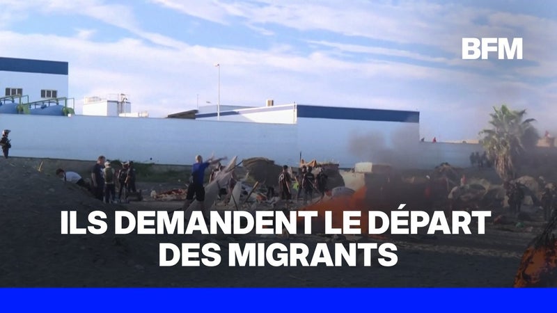 Ceuta: des affrontements éclatent entre des manifestants anti-migrants et la police