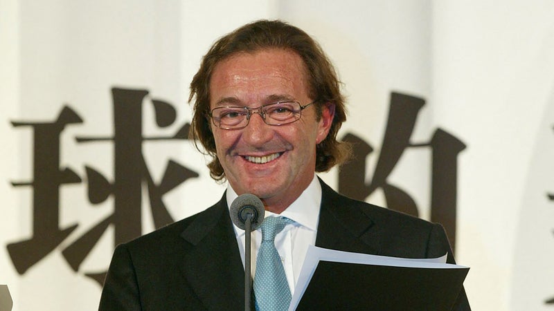 Gérald Marie, président du groupe Elite, lors d'une conférence de presse à Shangaï