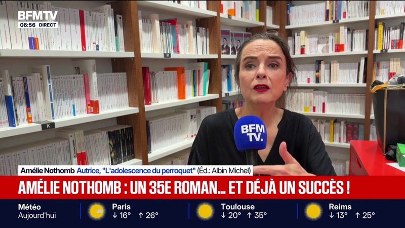 Amélie Nothomb se confie à BFMTV à l'occasion de la sortie de son nouveau roman "L'adolescence du perroquet"