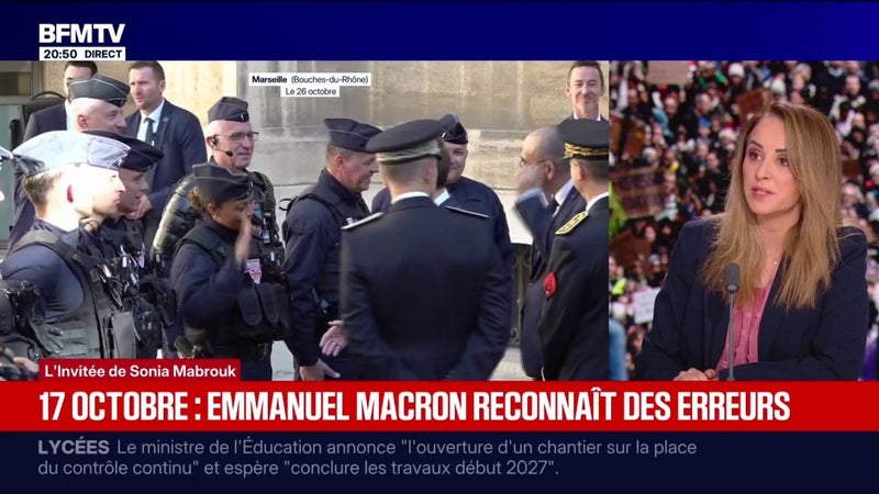 Le soutien d'Emmanuel Macron envers les policiers "a varié", estime Linda Kebbab, secrétaire nationale du syndicat de police UN1TÉ