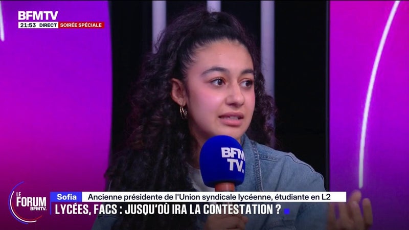 FORUM BFMTV - Mouvement lycéen: "Le gouvernement a le pouvoir d'agir, il a le pouvoir d'aller chercher ces 10 milliards", affirme Sofia, ancienne présidente de l'Union syndicale lycéenne