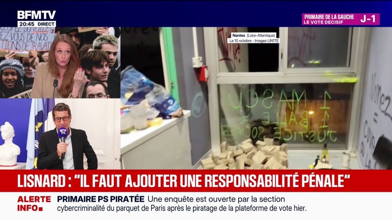 Faculté de Nantes saccagée: "Je ne crois qu'à la responsabilité individuelle", déclare David Lisnard, président de Nouvelle Énergie et candidat à la présidentielle