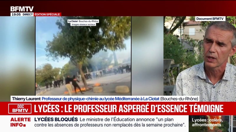 "L'essence est arrivée très fortement dans ma direction": un professeur aspergé d'essence à La Ciotat témoigne