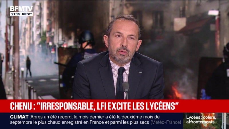 Colère lycéenne: sur la fin de l'excuse de minorité systématique, "jamais aucun Premier ministre n'a jugé bon d'examiner ce type de propositions de lois", souligne Sébastien Chenu, vice-président du RN