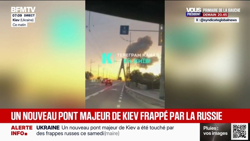 Ukraine: un nouveau pont majeur de Kiev touché par une frappe russe