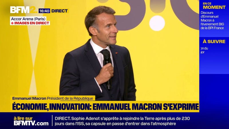 "Il est difficile de se dire qu'on vit dans un monde enthousiasmant", déclare Emmanuel Macron