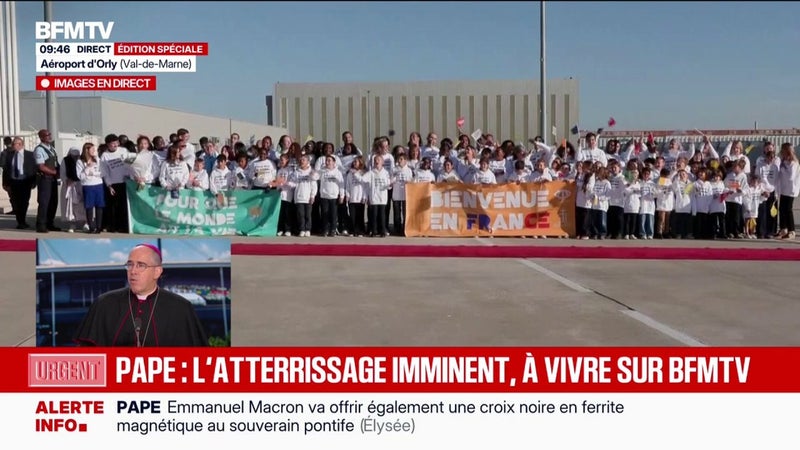 Visite du pape: "Je pense qu'il y aura un double message de paix et d'espérance pour notre pays", estime l'évèque de Nanterre Matthieu Rougé