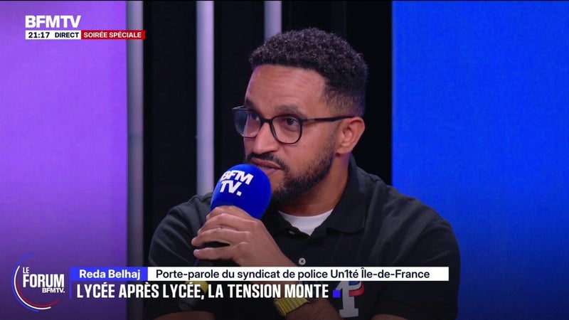 FORUM BFMTV - "Il n'y a pas de consigne dans ce sens-là", répond Reda Belhaj, porte-parole du syndicat de police Unité à propos d'accusations de répression violente pour "casser la mobilisation"