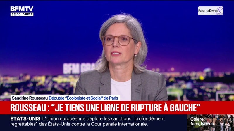 Primaire sociale-démocrate: Si Raphaël Glucksmann l'emporte, "c'est la fin d'un idéal", selon Sandrine Rousseau, députée "Écologiste et Social" de Paris