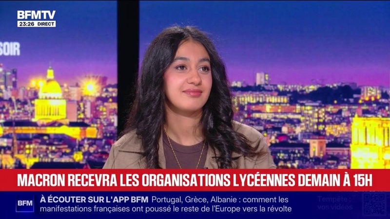 Emmanuel Macron va recevoir des organisations lycéennes: "On n'est pas dupes", ironise Sofia Tizaoui, ancienne présidente de l'Union syndicale lycéenne