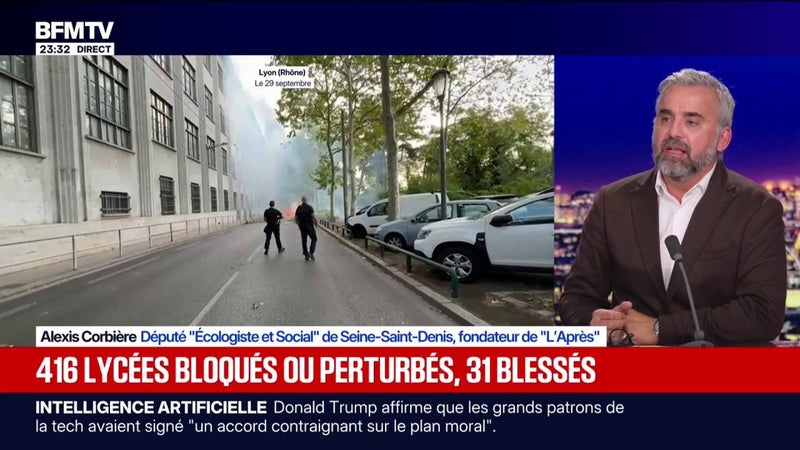 Blocage des lycées: "Un mouvement qui est totalement légitime", affirme Alexis Corbière, député "Écologiste et Social"
