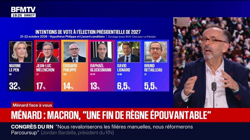 Présidentielle 2027: "Aujourd'hui, ni David Lisnard ni Bruno Retailleau ne sont en capacité de gagner l'élection", observe Robert Ménard, maire DVD de Béziers