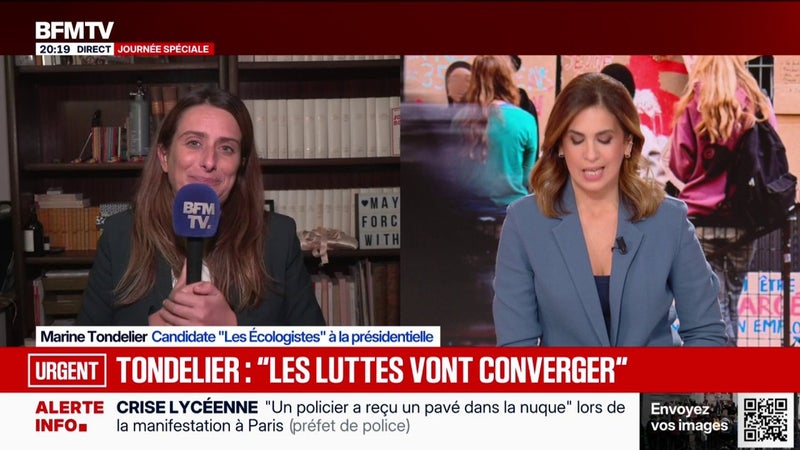 Manifestations: Marine Tondelier estime "que les luttes vont converger"