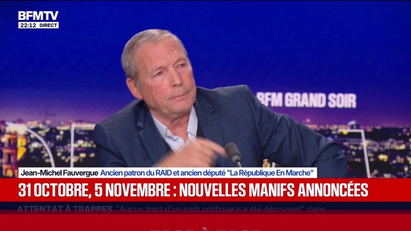 "Il faut arriver à neutraliser" les casseurs et les émeutiers "pour que la manifestation se déroule bien", assure Jean-Michel Fauvergue, ancien patron du RAID