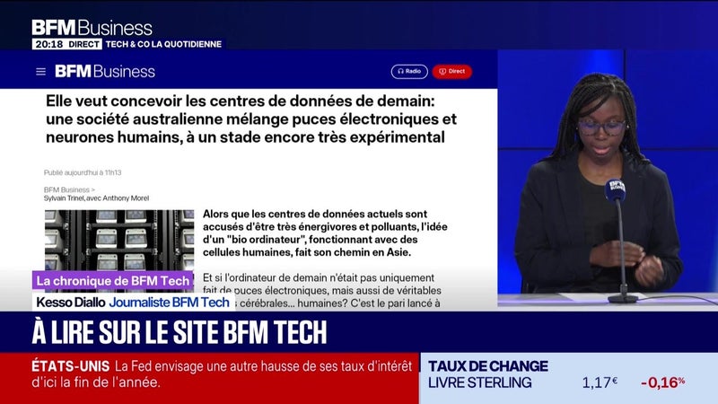 À lire sur le site Tech&Co : Elle veut concevoir les centres de données de demain: une société australienne mélange puces électroniques et neurones humains, à un stade encore très expérimental, par Kesso Diallo - 16/09