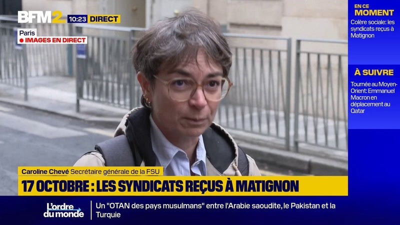 "C'est la démocratie qu'il s'agit de respecter en écoutant les revendications", assure la FSU avant d'être reçue à Matignon