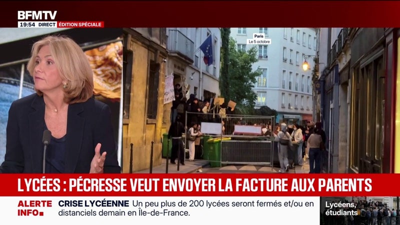 Blocages des lycées: "Tous ceux qui seront sanctionnés en conseil de discipline n'auront plus accès aux aides de la région", déclare Valérie Pécresse