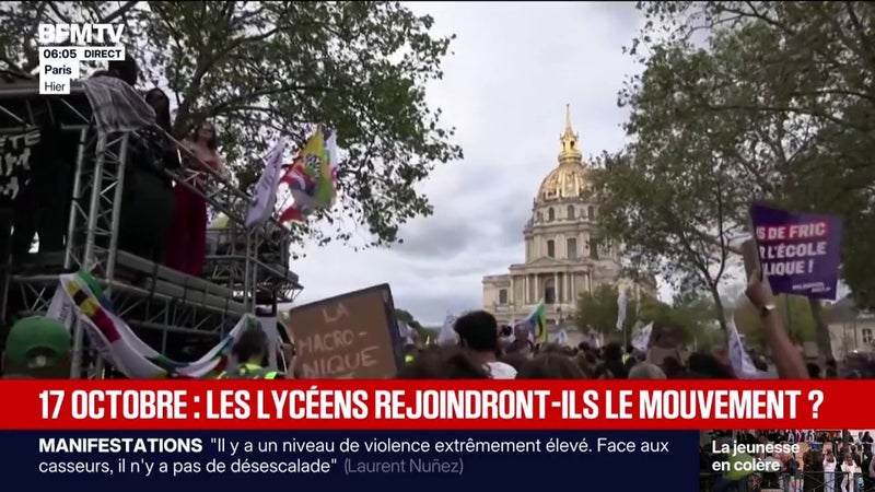 "On a tous quelque part la même colère": le mouvement étudiant prêt à rejoindre le mouvement des gilets jaunes le 17 octobre?
