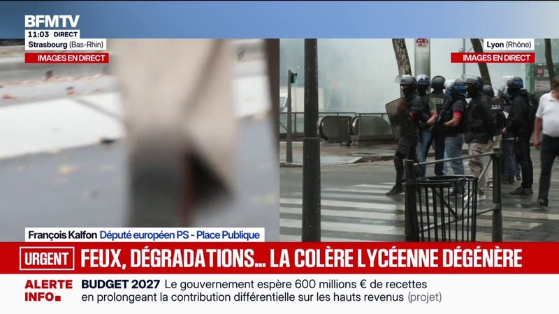 Colère lycéenne: des bombes lacrymogènes employées par les forces de l'ordre à Saint-Denis