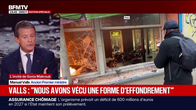 Violences du 17 octobre: "Nous avons vécu une forme d'effondrement de l'État", affirme Manuel Valls