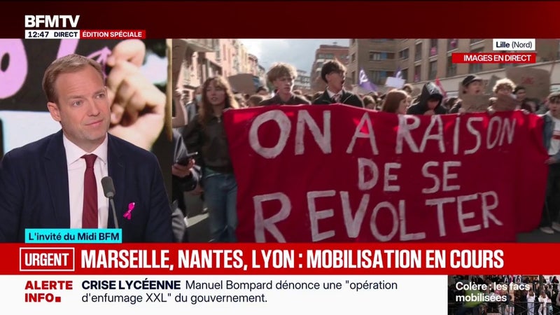 Jean-Didier Berger, ministre délégué auprès du ministre de l'Intérieur: "C'est rare dans l'histoire de la République d'avoir un gouvernement qui est aussi à l'écoute des lycéens"