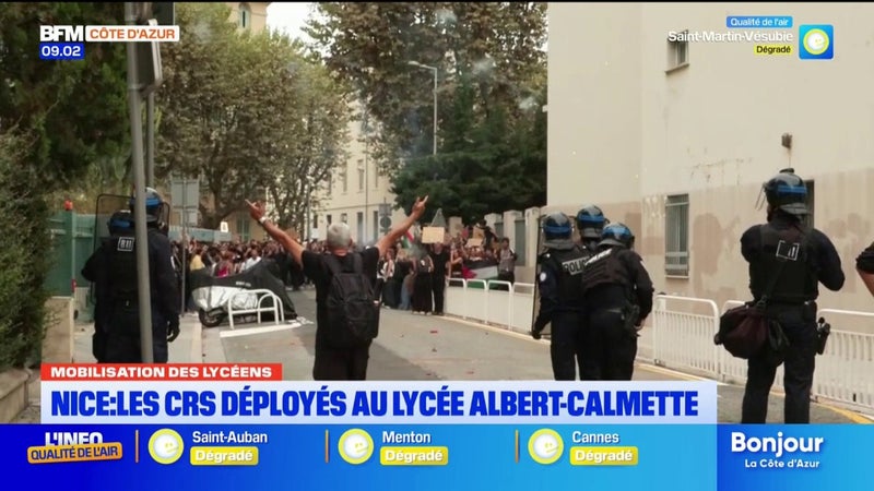 Nice : le lycée Albert-Calmette bloqué ce matin, les CRS déployés sur place