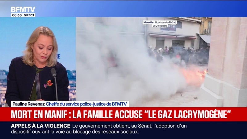 INFO BFMTV. La famille d'un manifestant décédé porte plainte contre les forces de l'ordre estimant qu'il a "potentiellement succombé" au "gaz lacrymogène".