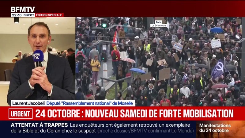 Mobilisation du 24 octobre: "On assiste là à 10 ans d'immobilisme", dénonce Laurent Jacobelli, député RN de Moselle