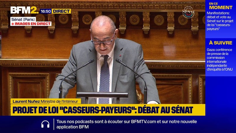 "Nous ne pouvons plus laisser la majorité de nos concitoyens payer pour une minorité de casseurs" : Laurent Nuñez détaille les ambitions du projet de loi "casseurs-payeurs"