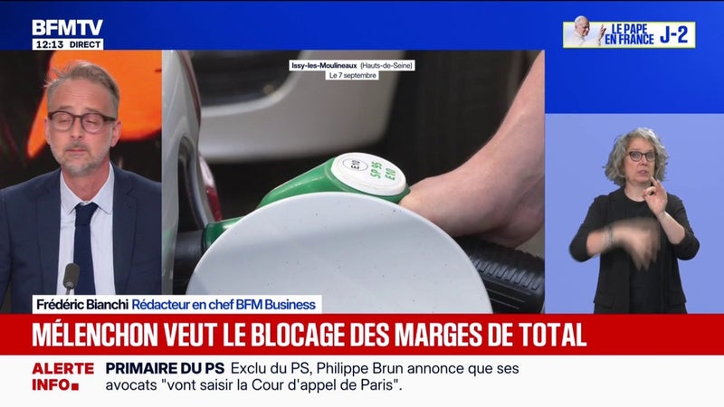 Prix des carburants: Jean-Luc Mélenchon demande "le blocage des marges" de Total