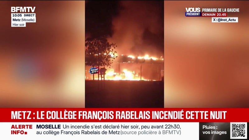 Metz: le collège François-Rabelais incendié dans la nuit