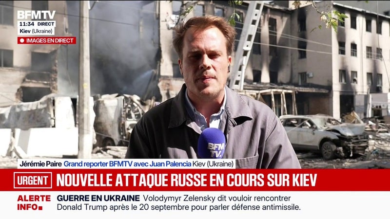 Ukraine: des frappes russes sur Kiev ont fait au moins deux morts et sept blessés dans la nuit de lundi à mardi