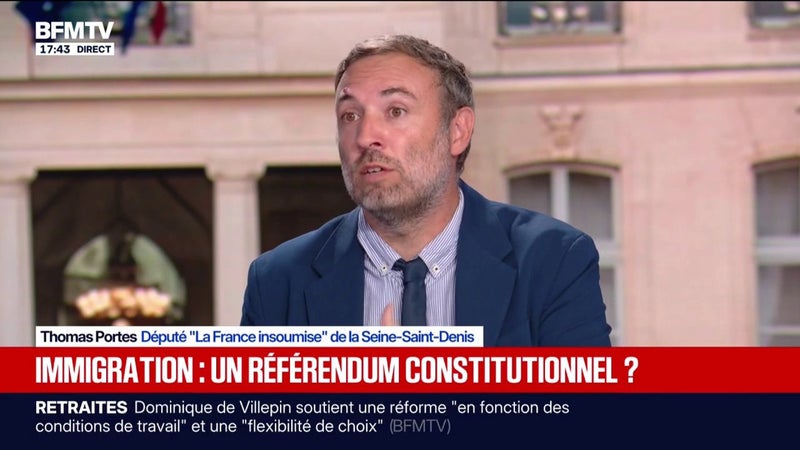 Référendum sur l'immigration proposé par le RN: "C'est une mesure qui est profondément xénophobe", explique Thomas Portes, député LFI