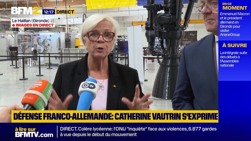 Projet de char MGCS: "Nous souhaitons continuer ce projet franco-allemand", déclare Catherine Vautrin, ministre des Armées