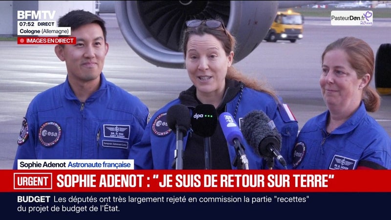 "Je suis de retour": les premiers mots de l'astronaute française Sophie Adenot